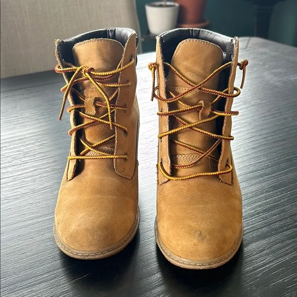 Timberland Women's Tan Wedge Boots - Picture 6 of 8